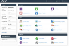 Bild zeigt einen Screenshot der cPanel Oberfläche