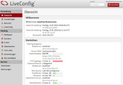 Bild zeigt einen Screenshot der LiveConfig Oberfläche